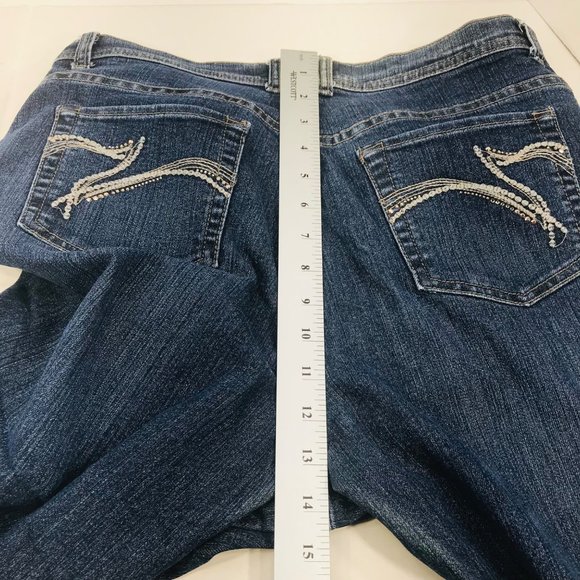 Gloria Vanderbilt Women's Size 16 Petite Denim Blue Jean Preowned Good Condition - Picture 11 of 15